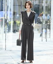 short tuck vest & tuck pants setup top and bottom set